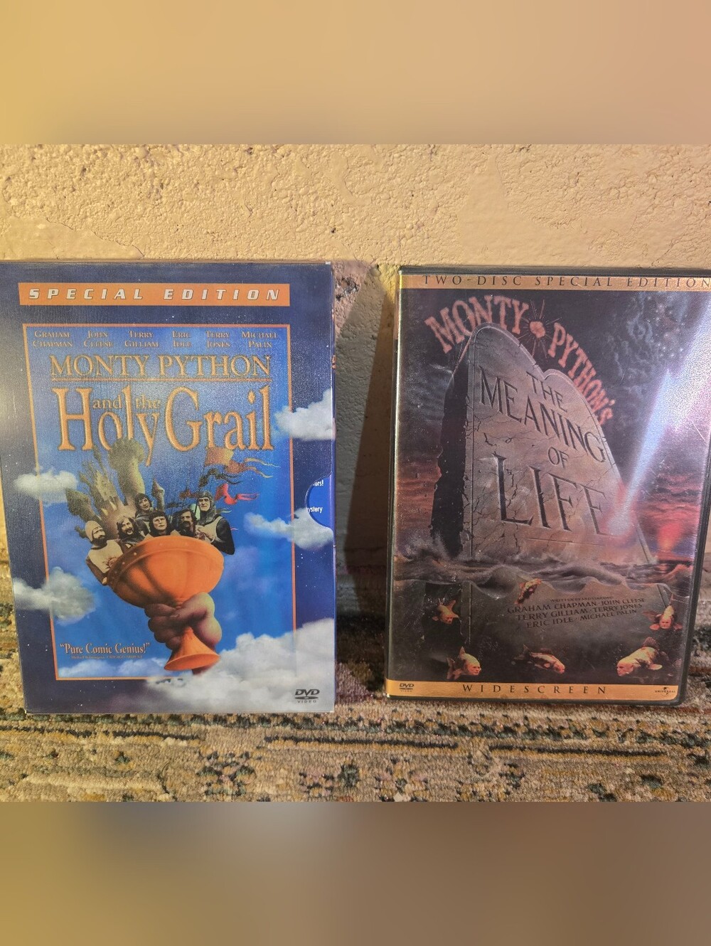 Lot of 2 Monty Python DVD Movies: Life of Brian, The Holy Grail Comedy